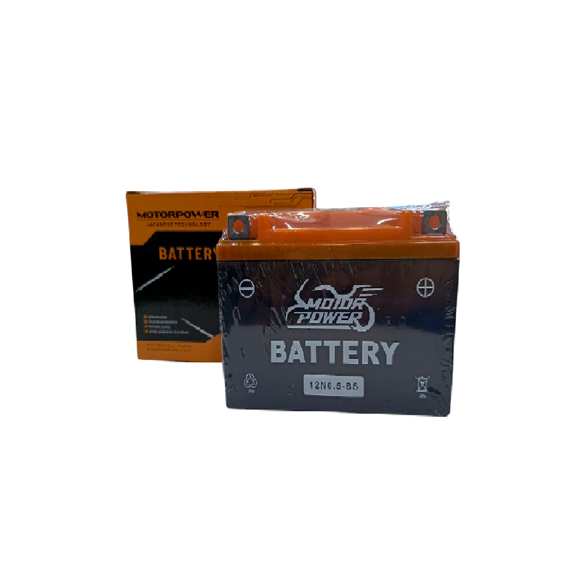 Bateria seca 12N6.5-BS Motorpower (Sin Descuento)