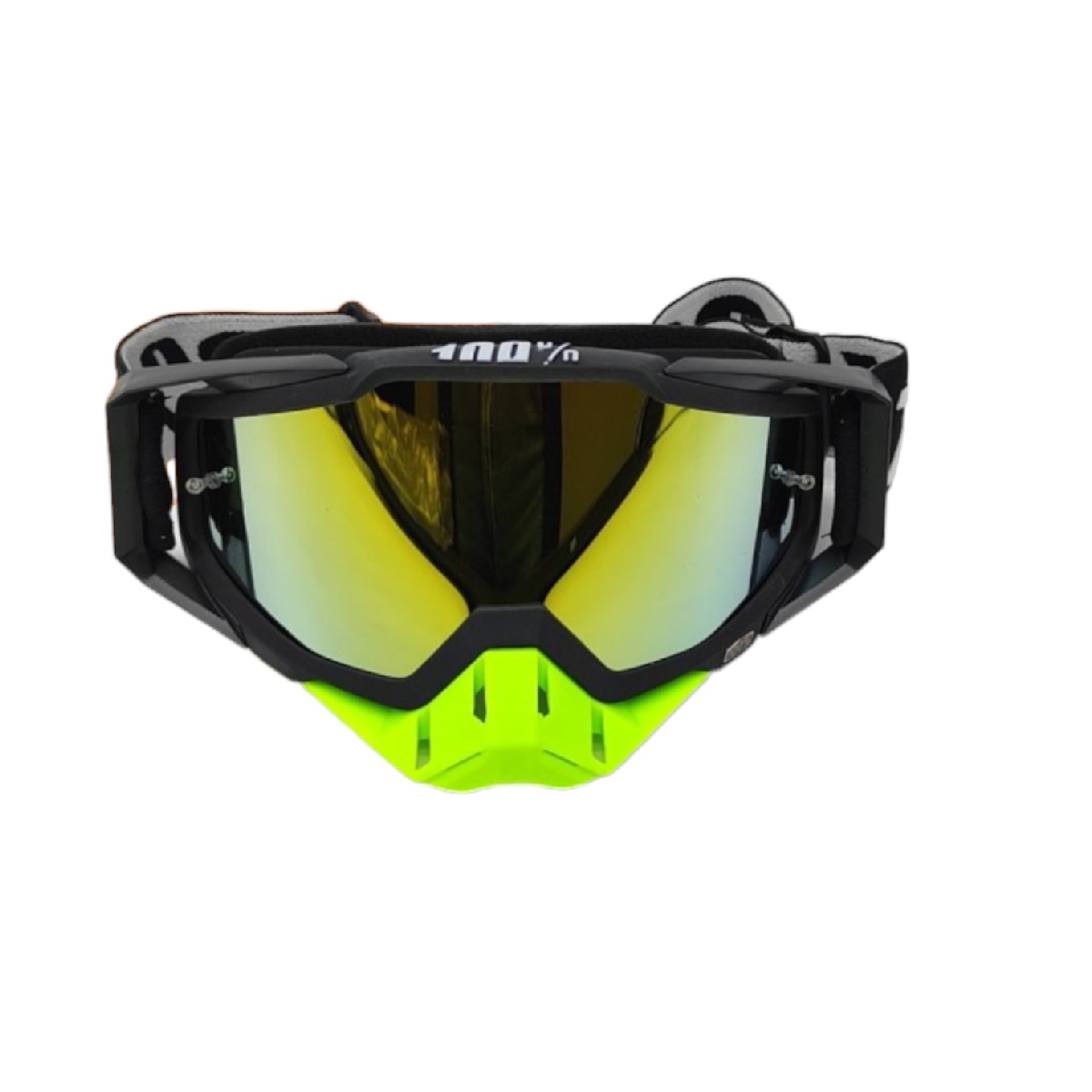Lente Verde Con Negro Amarillo 100%