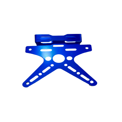 Porta Placa Aluminio Universal Tipo Mari Azul