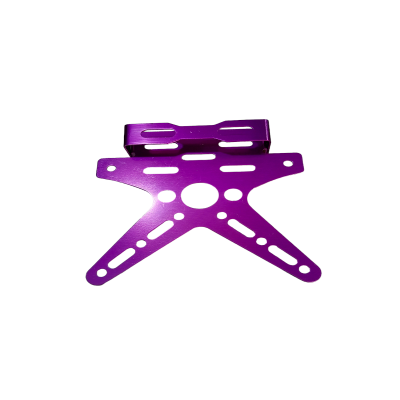 Porta Placa Aluminio Universal Tipo Mari Morado