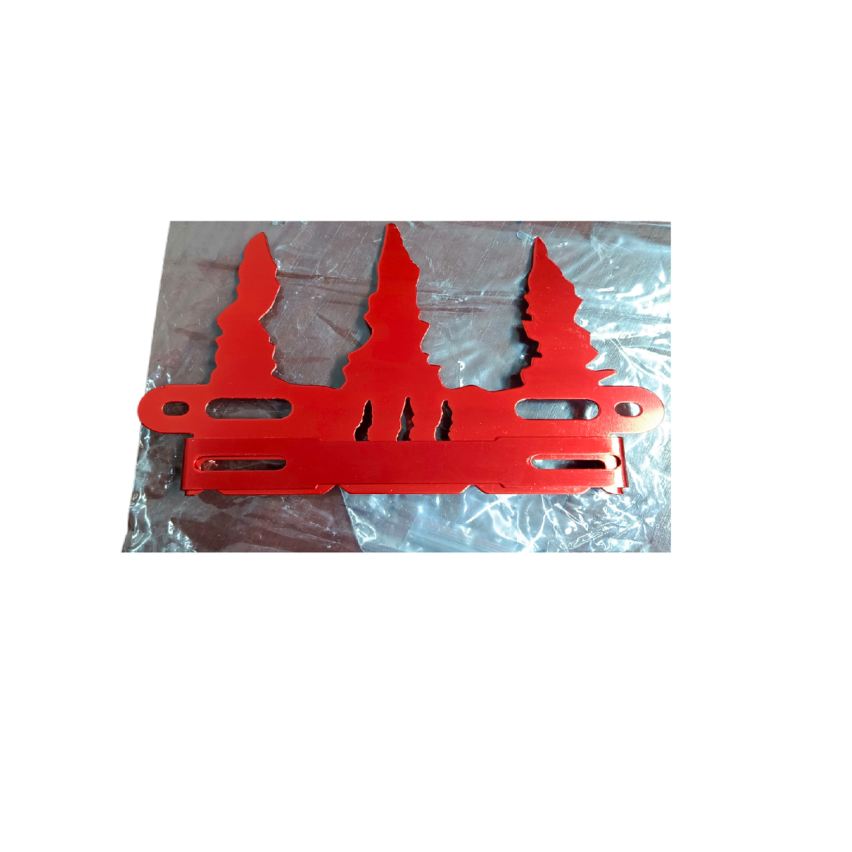 Porta Placa Aluminio Monster Rojo