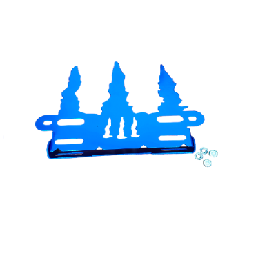 Porta Placa Aluminio Monster Azul