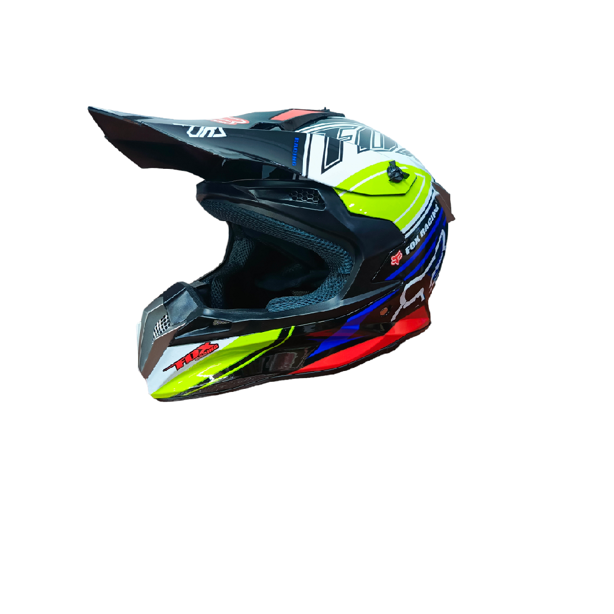 Casco Carrera Negro Con Verde