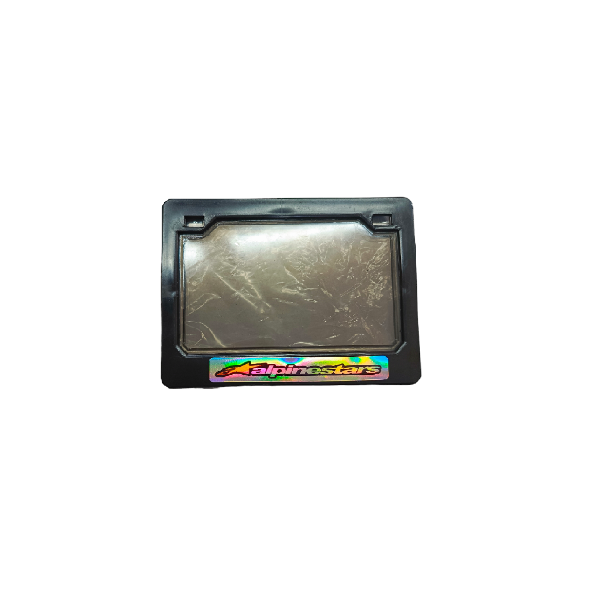 Porta Placa Plastico Con Acrilico Ahumado Negro