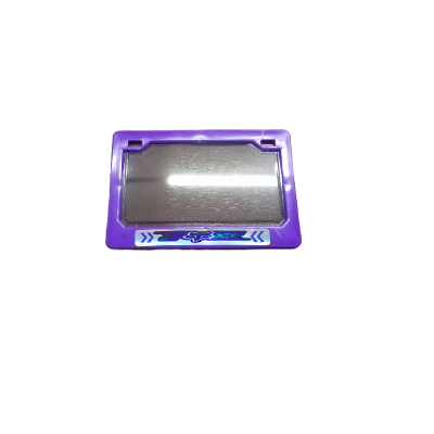 Porta Placa Plastico Con Acrilico Ahumado Morado