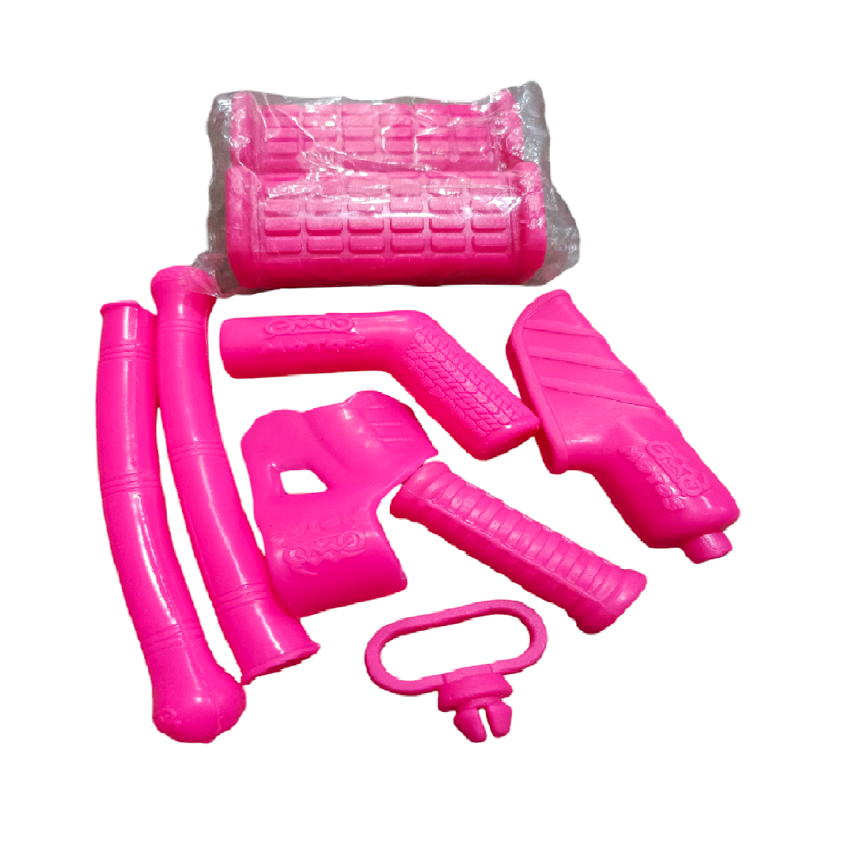 Kit Goma Fucsia (Goma Manilla, Goma Pata  Cambio, Goma Posa Pie, Goma Guia Guaya Descansa Puño
