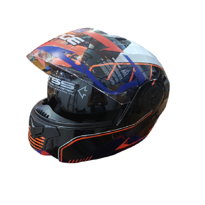 Casco Modular Doble Visor Negro/Naranja Brillante T: L EDGE (EG-12.01.01) Sin Descuento
