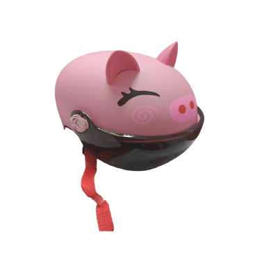 Casco Infantil Niña Rosado Con Orejitas ZZ-Kdenco