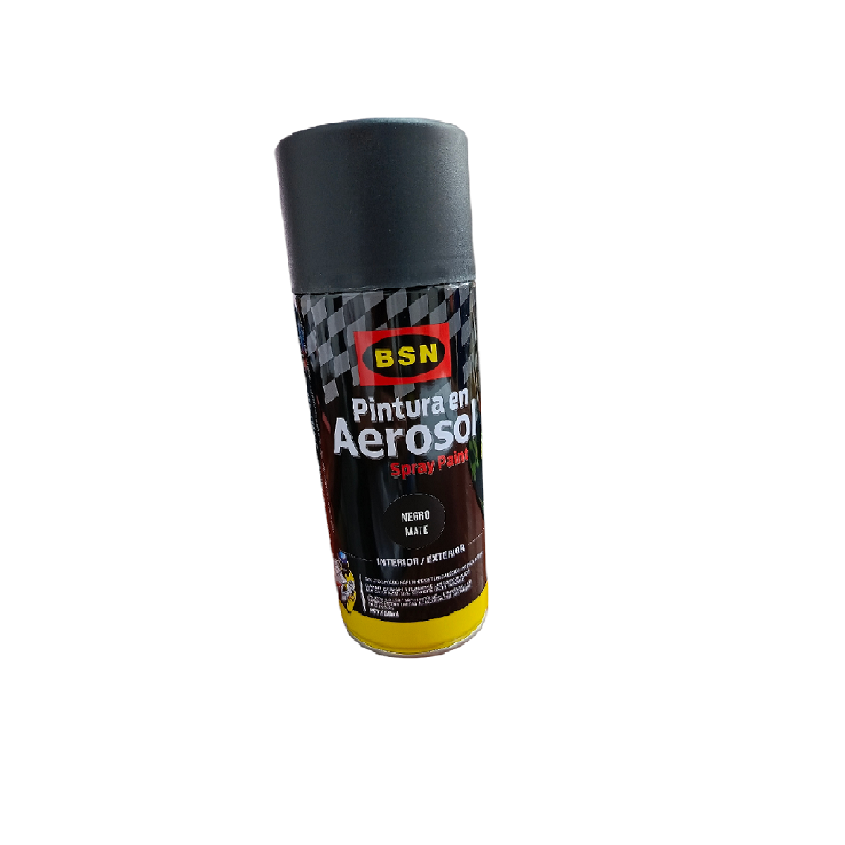 Pintura En Aerosol Spray Negro Mate BSN