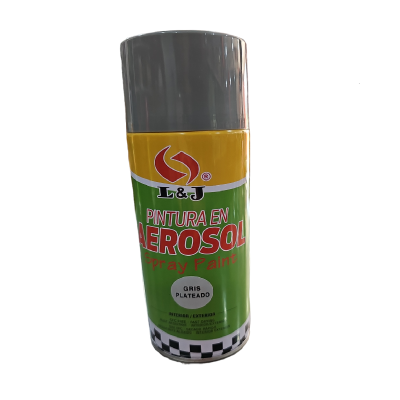 Pintura En Aerosol Spray Gris Plateado Lijiang