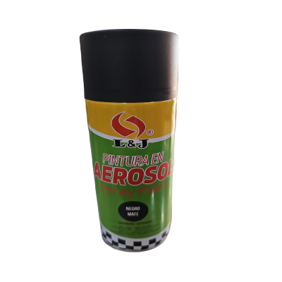 Pintura En Aerosol Spray Negro Mate Lijiang