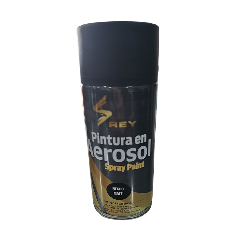 Pintura En Aerosol Spray Negro Mate Rey
