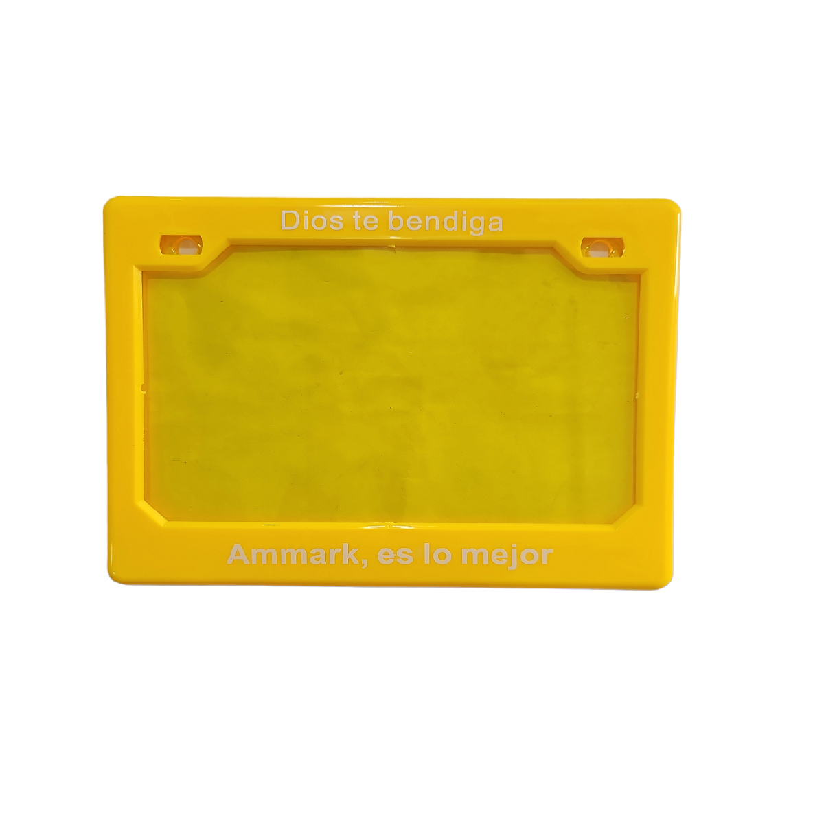 Porta Placa Con Acrílico Plástico Amarillo ZZ