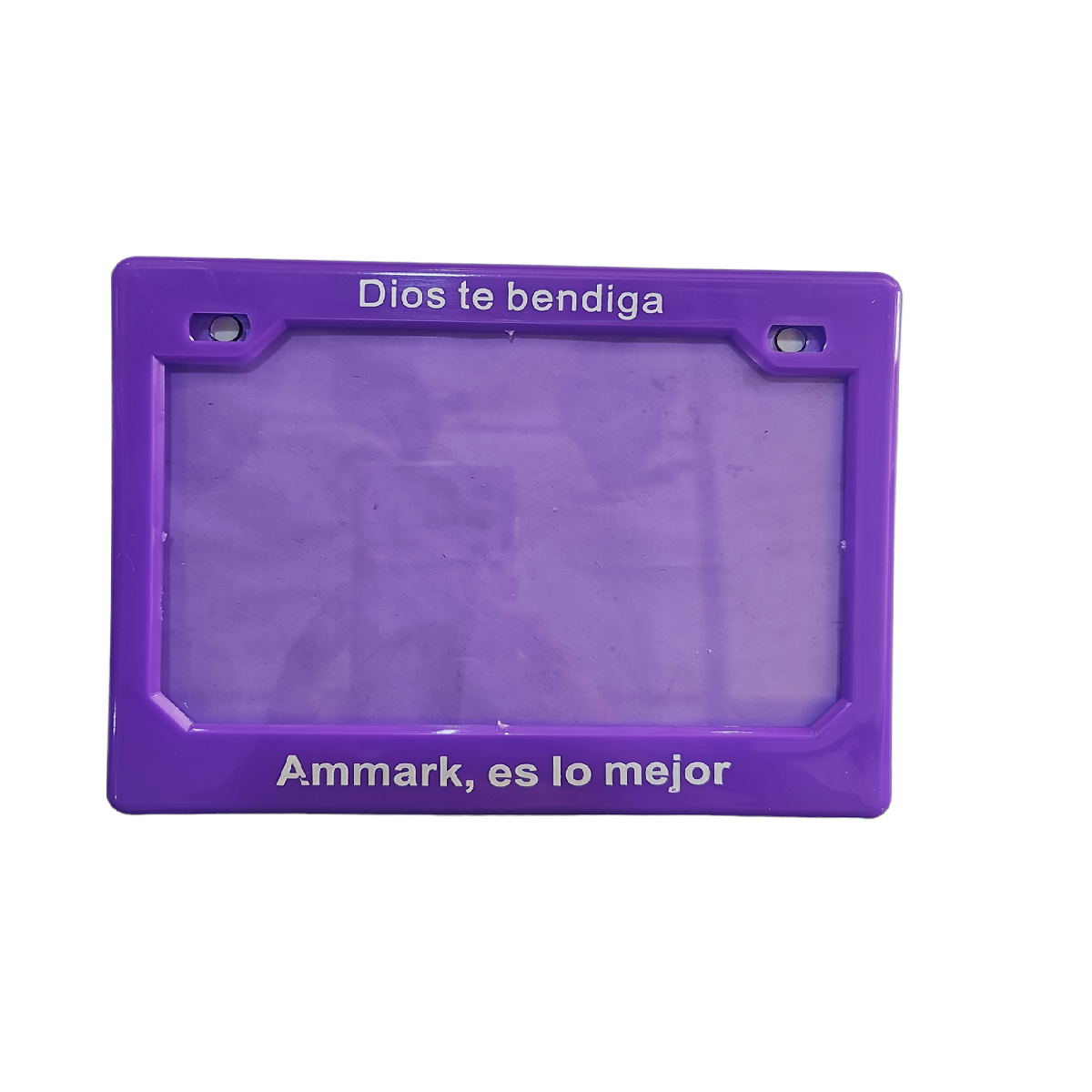 Porta Placa Con Acrílico Plástico Morado ZZ
