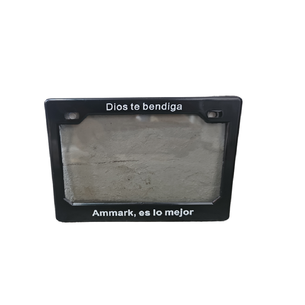 Porta Placa Con Acrílico Plástico Negro ZZ