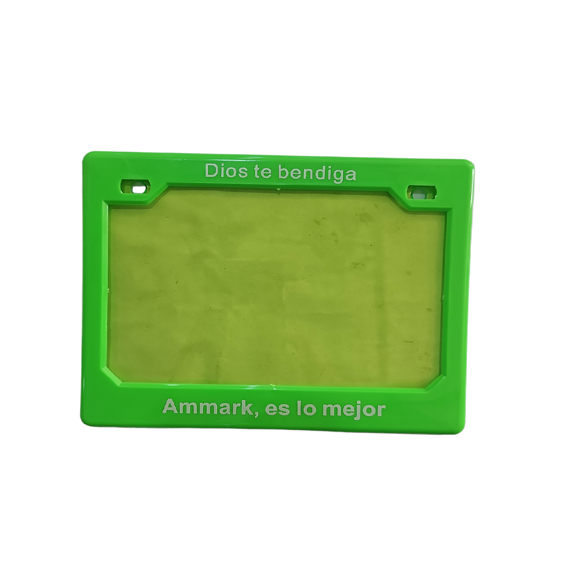 Porta Placa Con Acrílico Plástico Verde ZZ