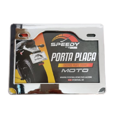 Porta Placa Tipo Cromado Gris Federal