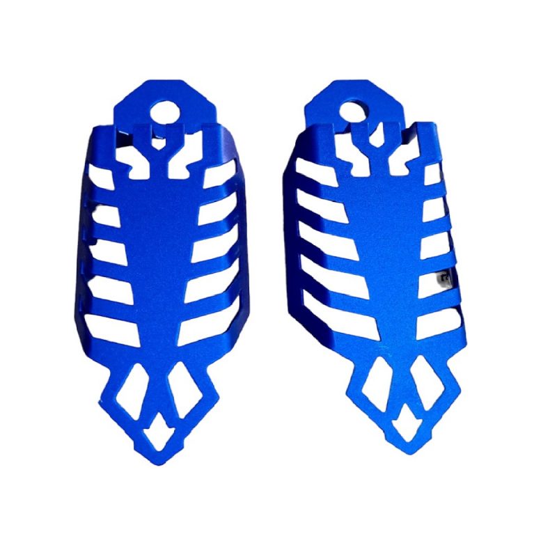 Protector De Aluminio Para Amortiguador Trasero Azul
