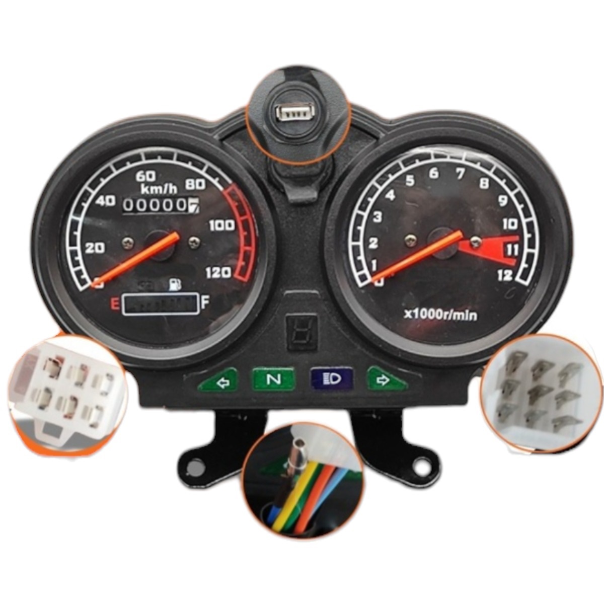 Tacometro Completo ZZ-B150R C/ USB AutoAsia
