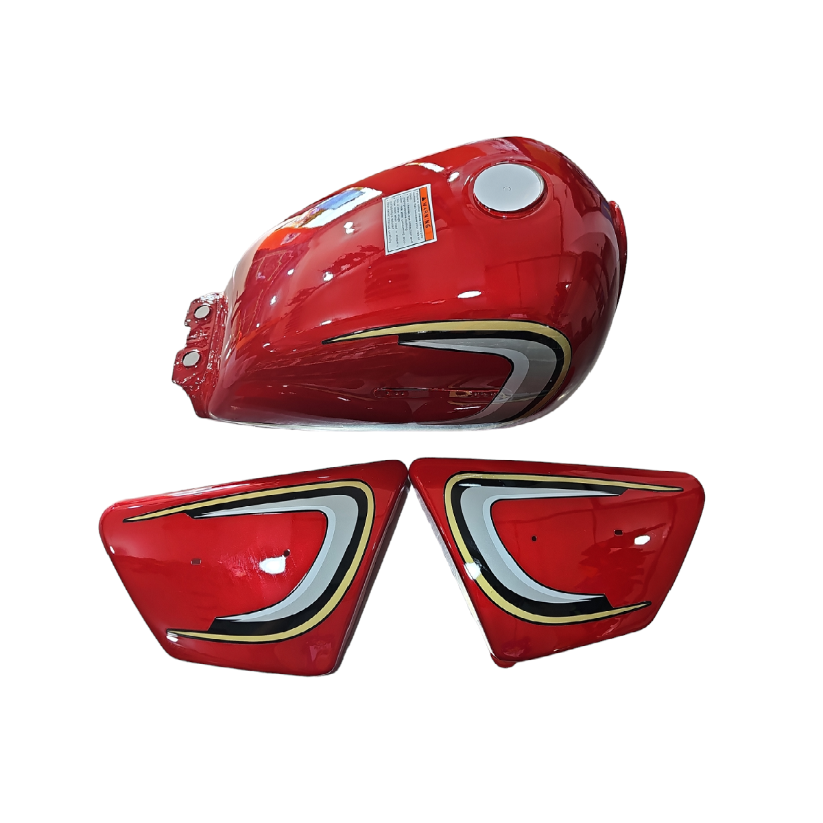Tanque De Gasolina Con Tapas Laterales Rojo ZZ-OW9 Ammark