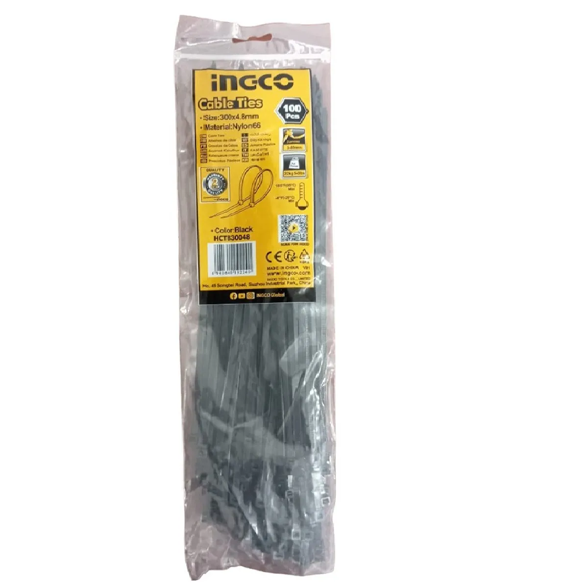 Tirra Negro 4.8MM 30CM INGCO
