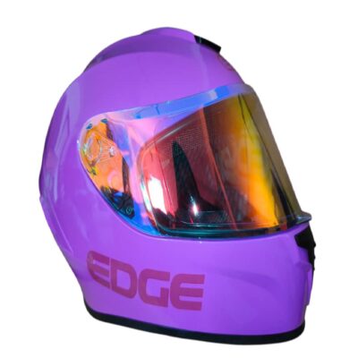 Casco Frankie Solido Integral Morado Brillante Visor Rosa Tornasol T:M EDGE (EG-85.4.02.LS)