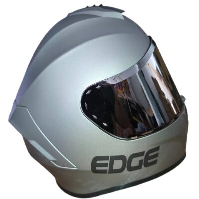 Casco Frankie Solido Integral Gris Metalizado Mate Visor:Plateado T:L EDGE (EG-85.12.02.LSM)
