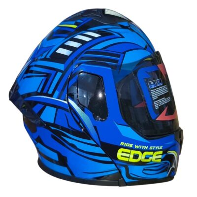 Casco Shenzhen Steelix Modular/ Doble Visor: Oscuro/ Azul con Verde/ T: M (EDGE -41 783.2 DS)