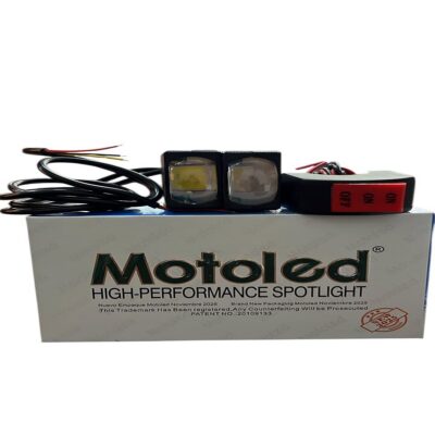 Led Cuadrada Mini Metalica 3 Pases ZZ-Motoled