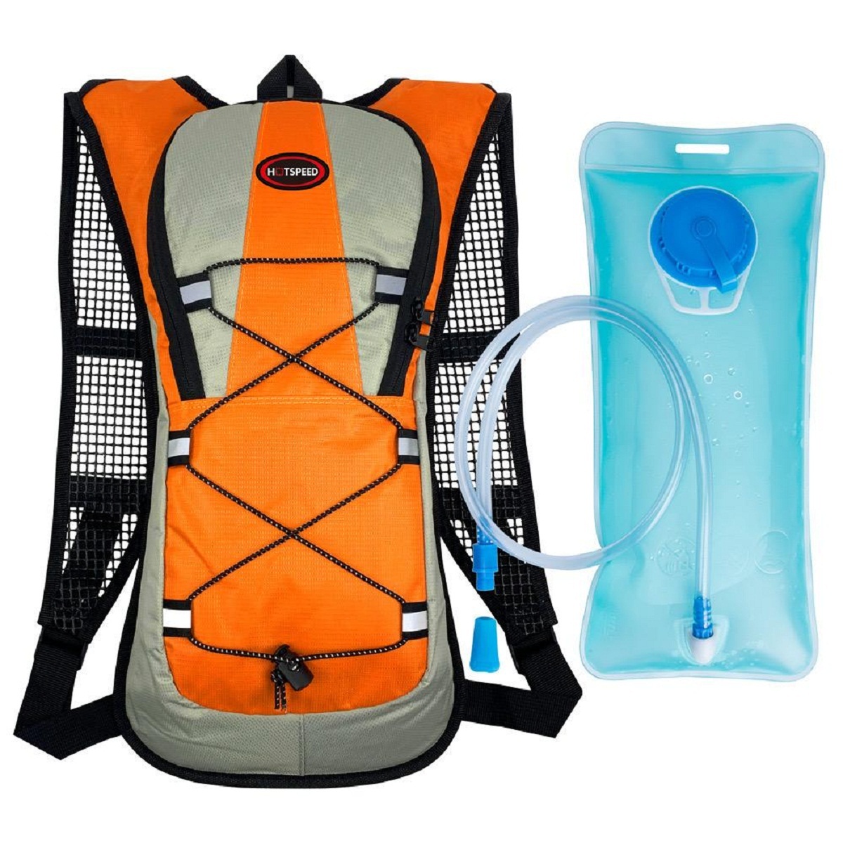 Mochila De Nailon Color Naranja