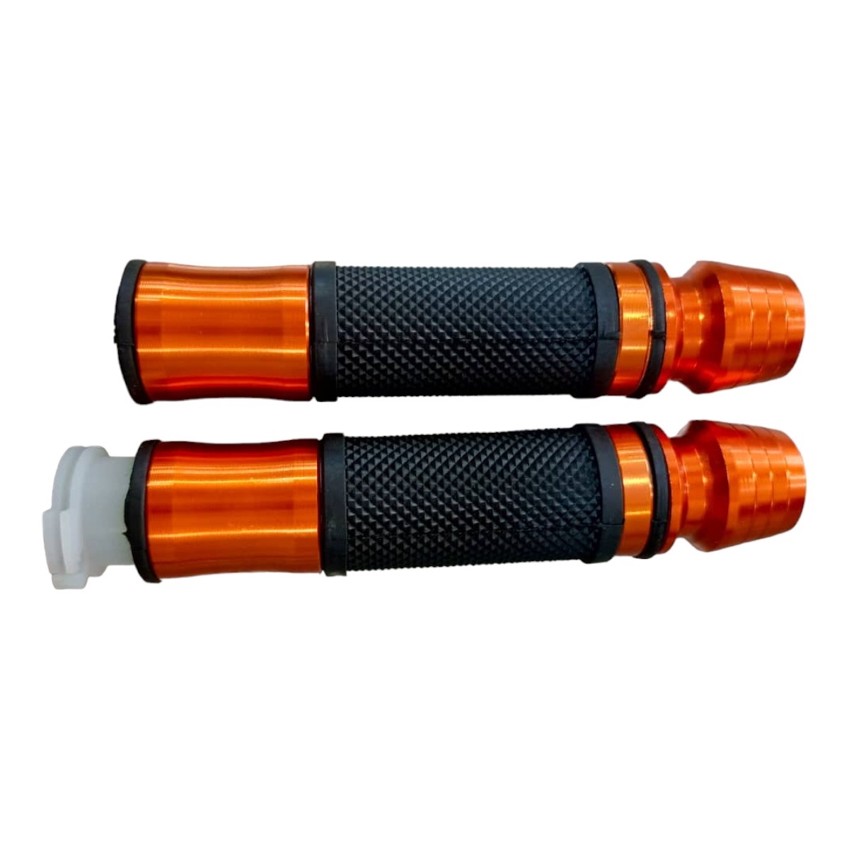 Puños Aluminio Con Contrapesas Naranja P118 Autoasia