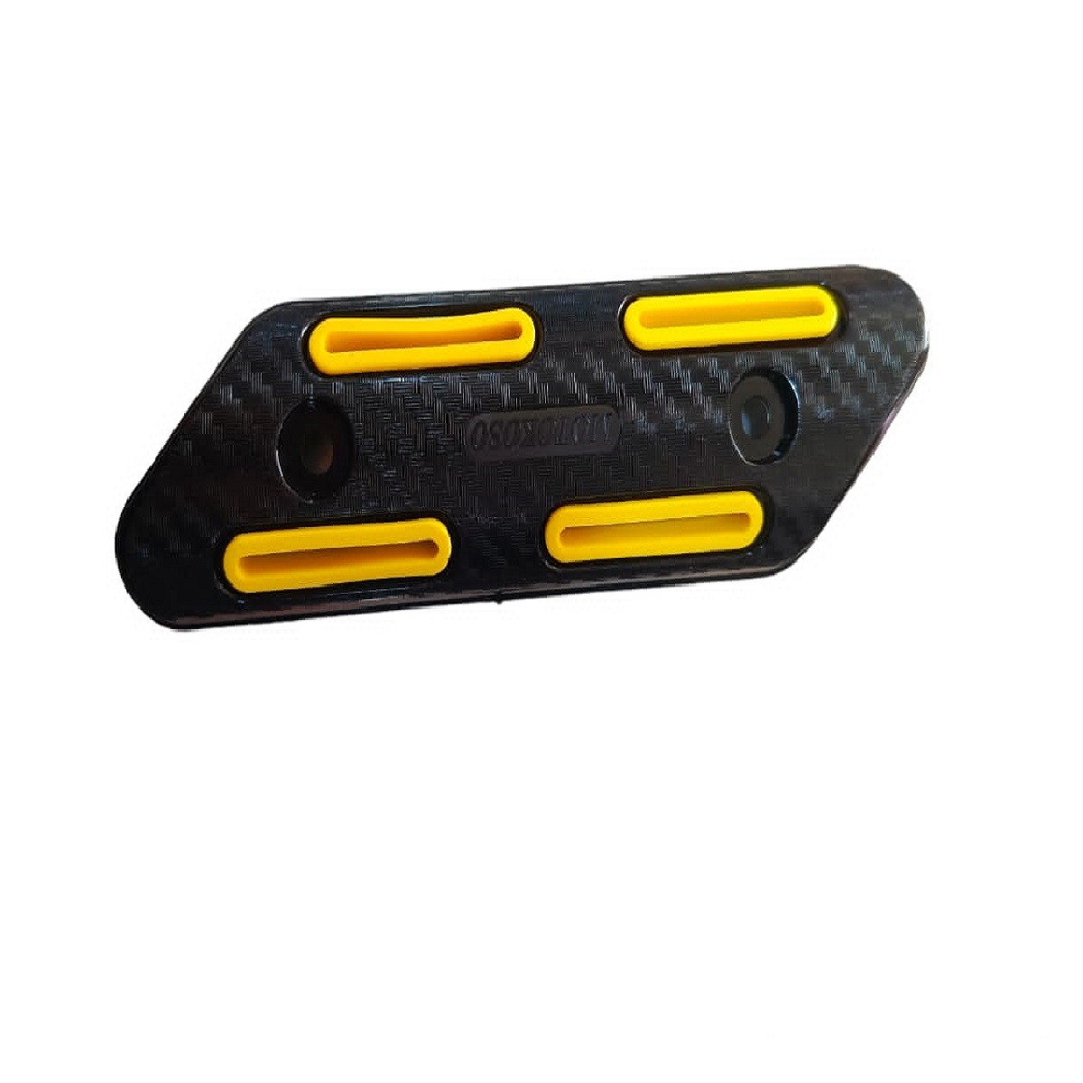 Protector Tubo Escape Plastico Negro Con Amarillo ZZ