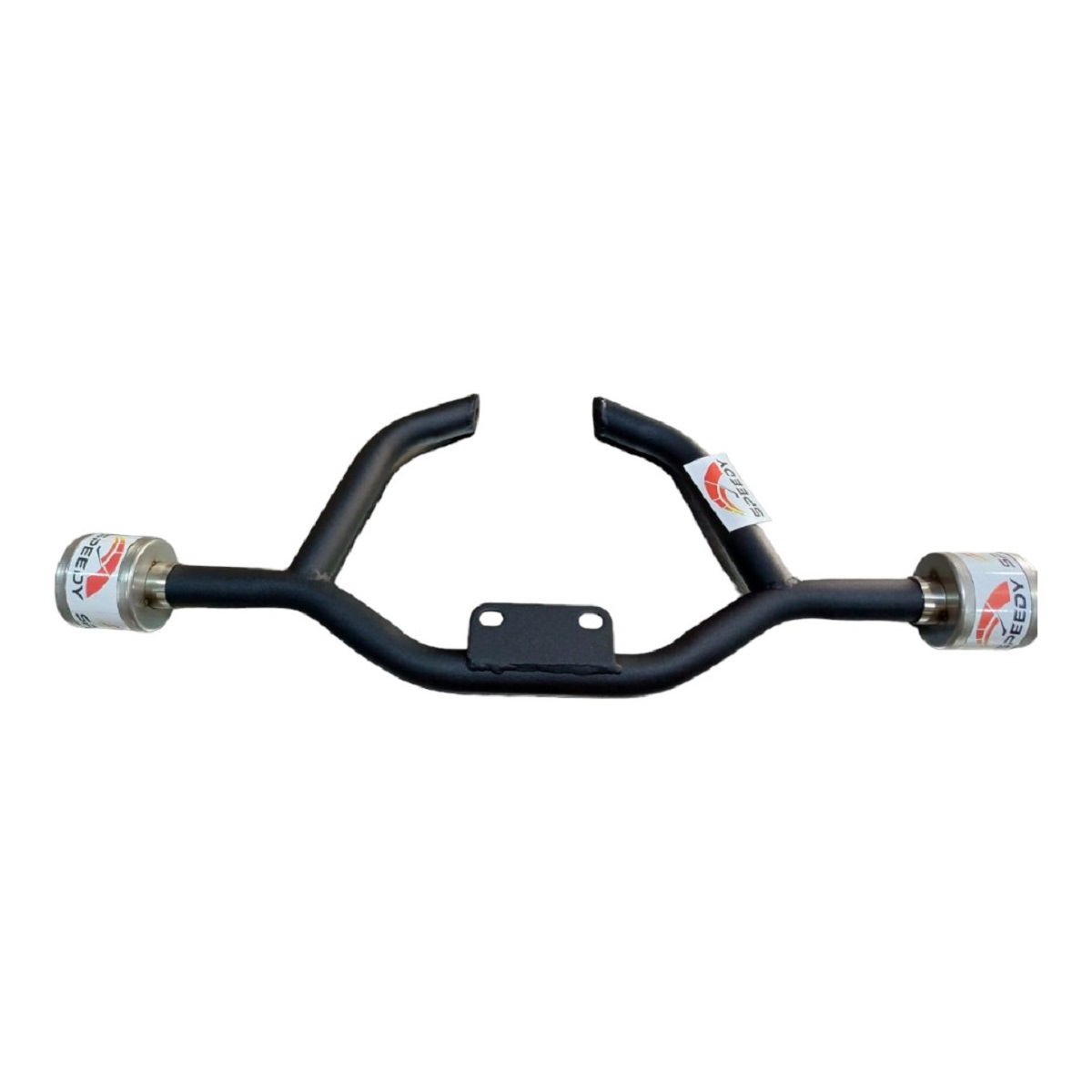 Defensa Motor Con Topes Anticaida  / Parachoque Para Motos Tubular Color Negro Federal