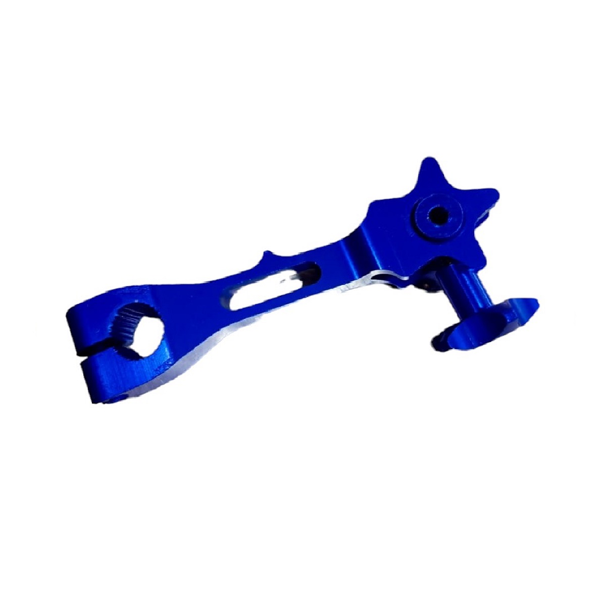 Leva Abre Banda De Freno De Aluminio Metalizado Color Azul Federal