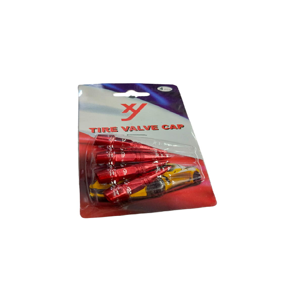 Tapa Valvula Gusanillo Lujo Rin Tipo Aguja Roja x 4 Unid