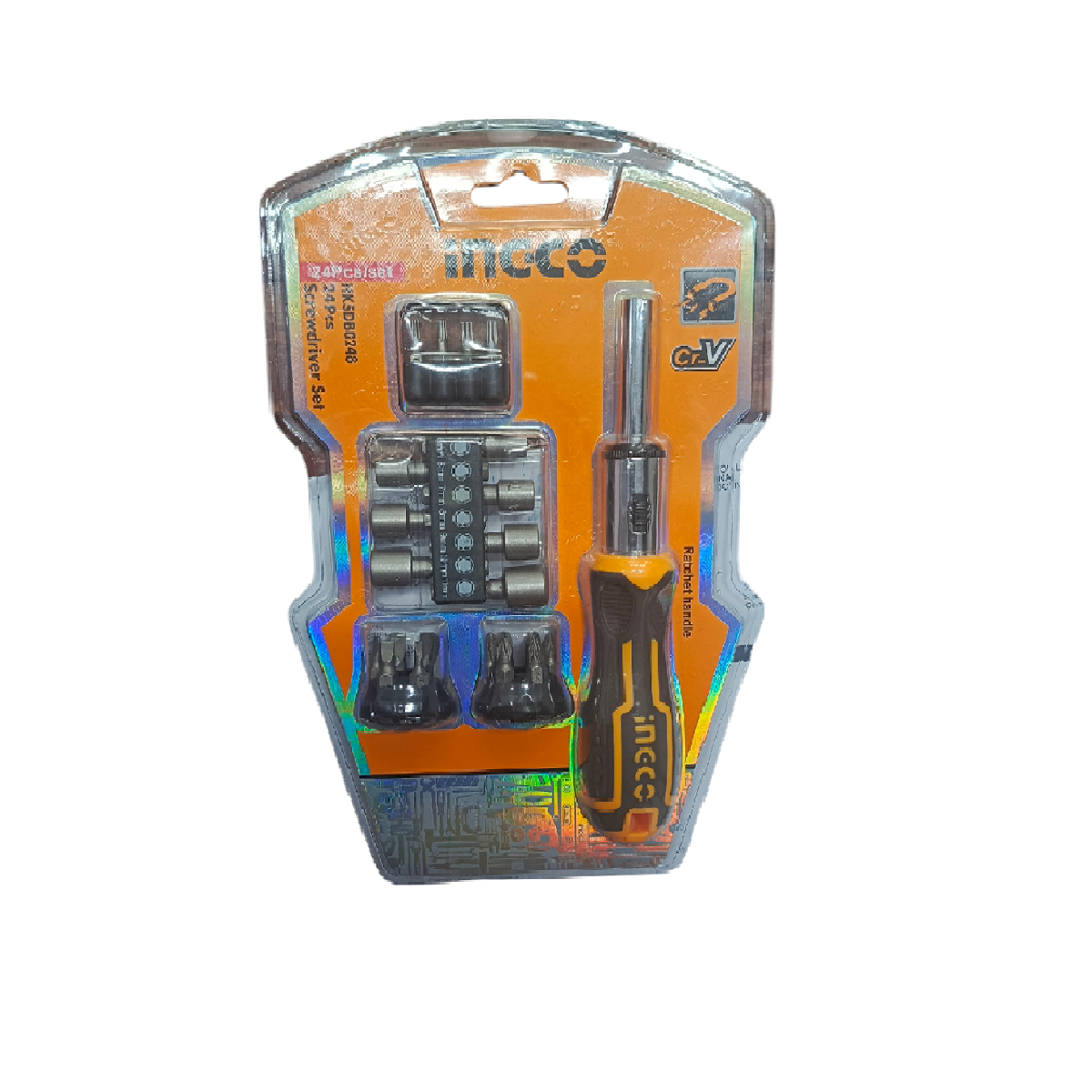 Juego Destornillador 24pz Con Puntas Intercambiables Ingco